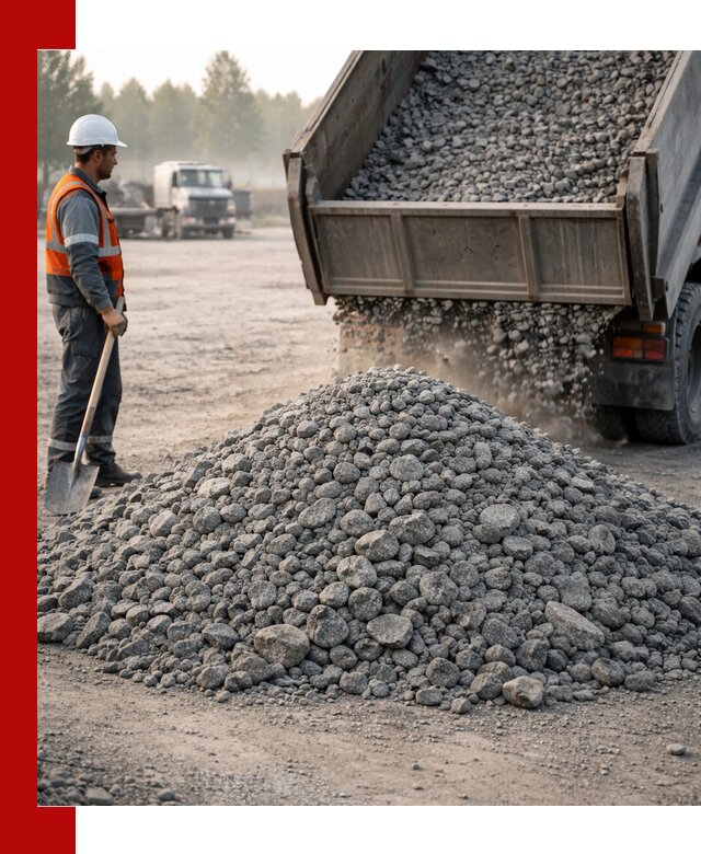 Гранитный щебень фракции 100–201 для строительства в Кузнецке