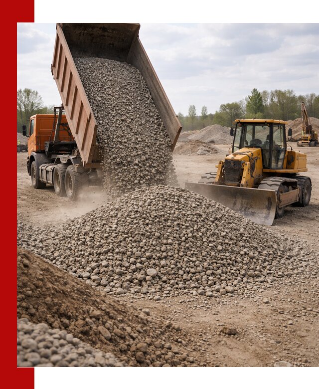 Доставка гравийного щебня фракции 40-70 в Кузнецке