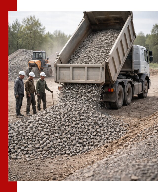 Доставка гравийного щебня фракции 70-120 в Кузнецке