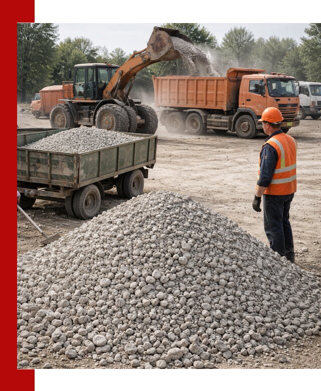 Доставка известнякового щебня фракция 20–40 в Кузнецке