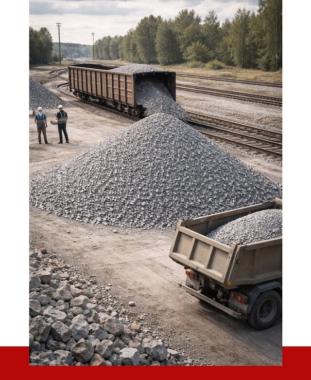 Железнодорожный щебень 20-60 в Кузнецке от 1772 р. | ПРОНЕРУДКнц