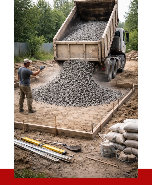 Купить щебень для фундамента в Кузнецке от 4691 р. | ПРОНЕРУДКнц