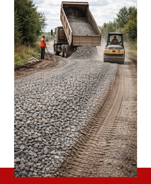 Щебень для отсыпки дороги в Кузнецке от 2814 р. ПРОНЕРУДКнц