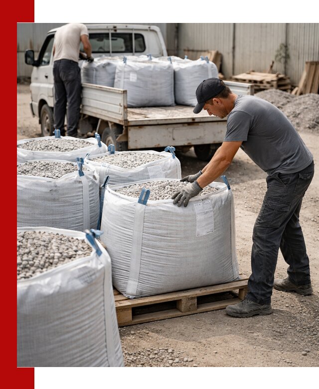 Доставка щебня в мешках по выгодным ценам в Кузнецке