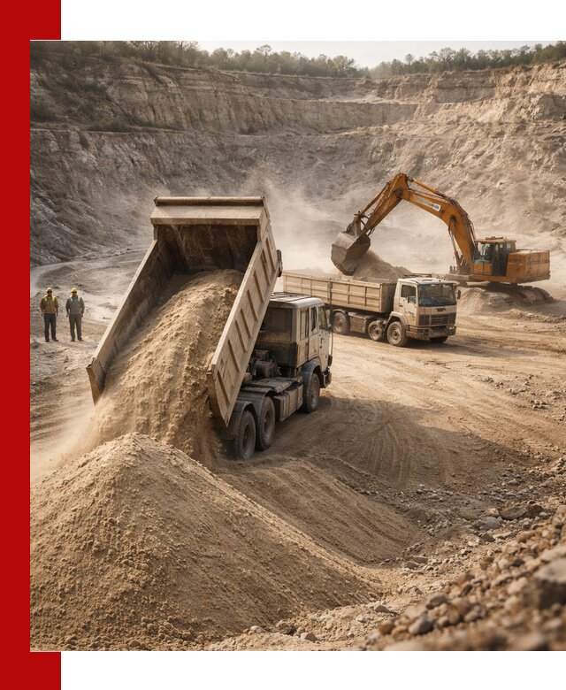 Карьерный песок навалом с доставкой в Кузнецке