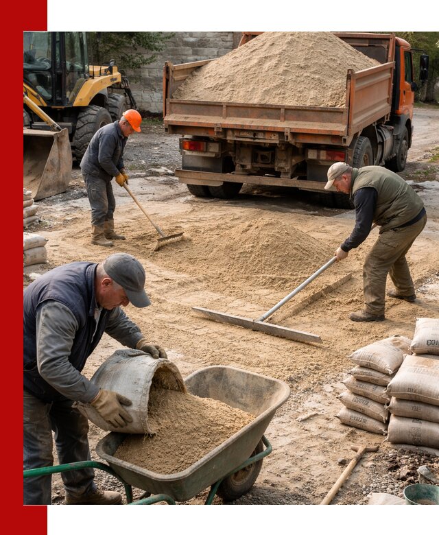 Поставка песка для стяжки в Кузнецке с быстрой доставкой