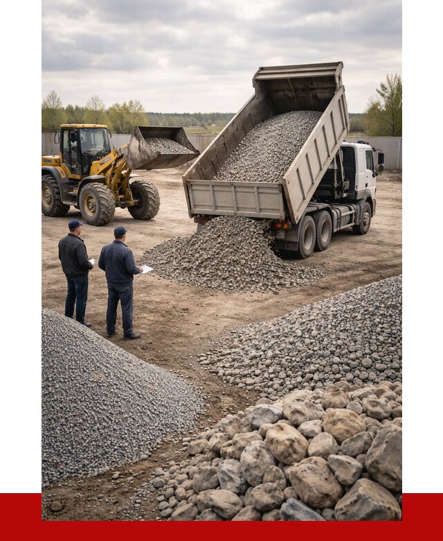 Гравий и камень с доставкой в Кузнецке от 4378 р. - ПРОНЕРУДКнц