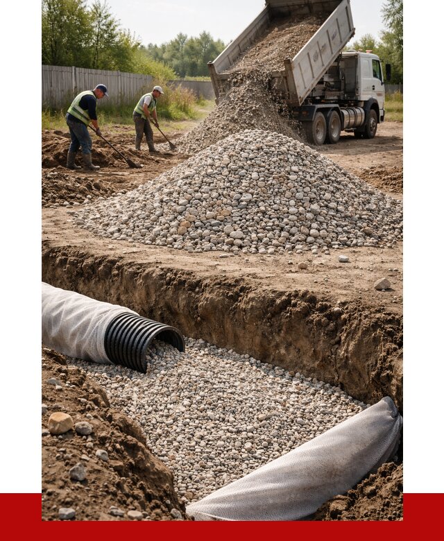 Гравий для дренажа в Кузнецке от 2293 р., доставка ПРОНЕРУДКнц