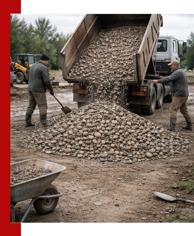 Доставка гальки речной оптом и в розницу в Кузнецке