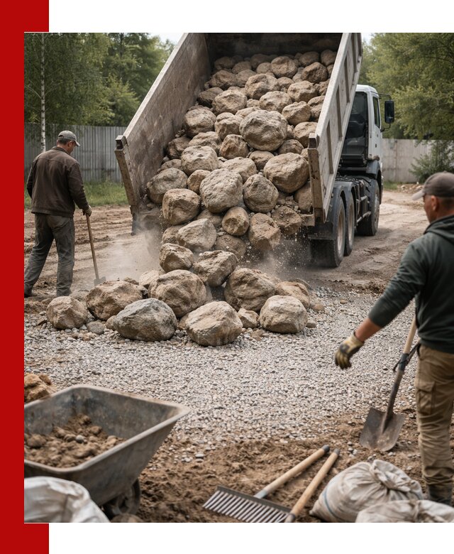 Доставка и укладка булыжника в Кузнецке