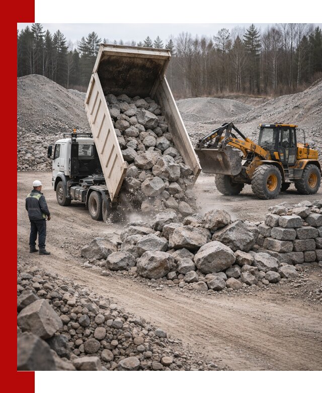 Доставка и продажа бутового гранитного камня в Кузнецке