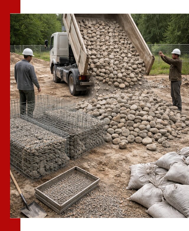 Камень для габионов фракция 70–151 в Кузнецке