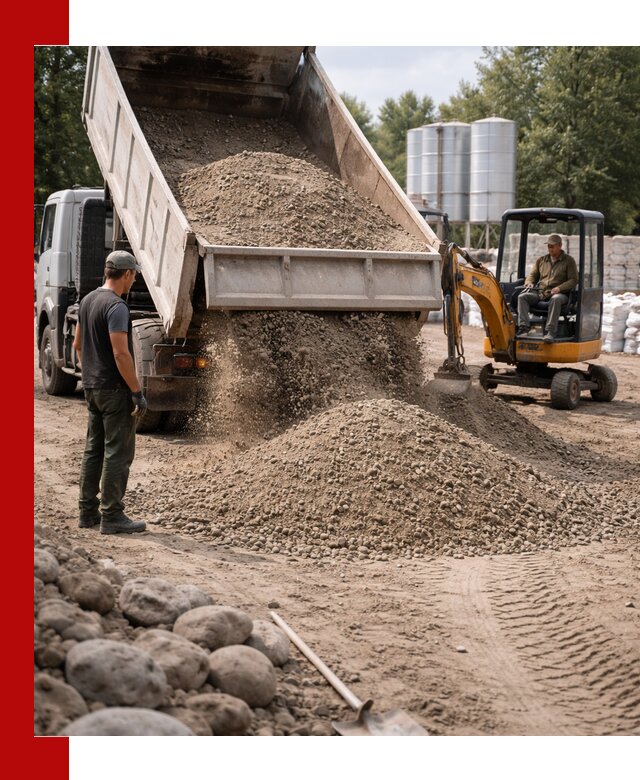 Доставка ПГС С3 в Кузнецке самосвалами и миксерами