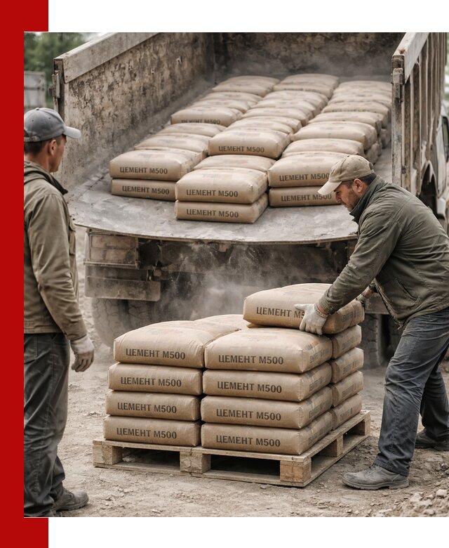 Цемент М500 с доставкой самосвалом в Кузнецке