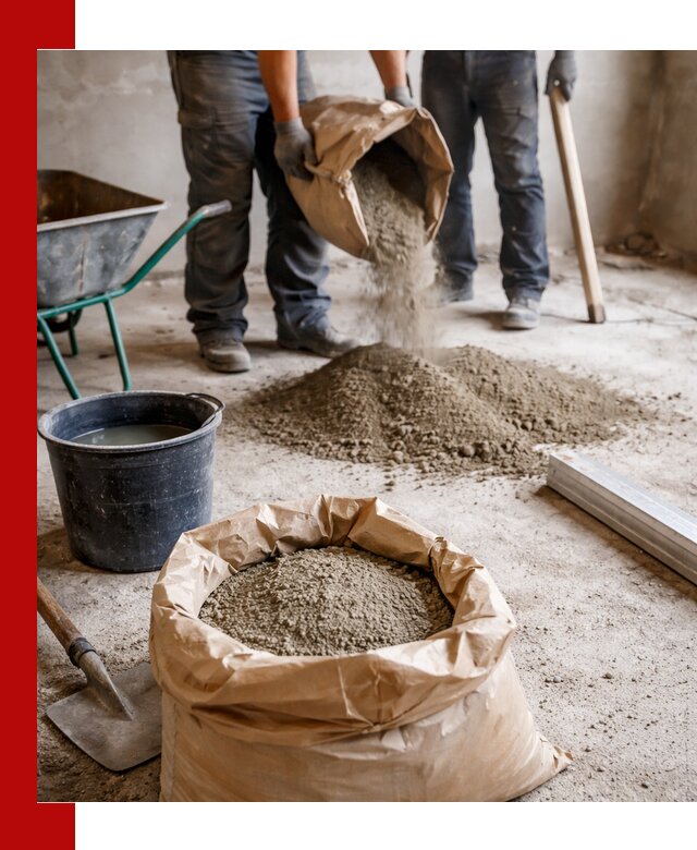 Доставка сухой смеси для стяжки в Кузнецке