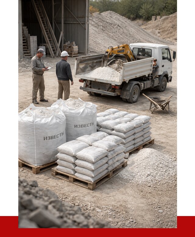 Известь строительная в Кузнецке с доставкой от 4378 р. | ПРОНЕРУДКнц