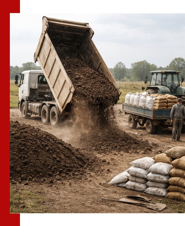 Доставка грунта и удобрений оптом в Кузнецке для сельхоз и строительства