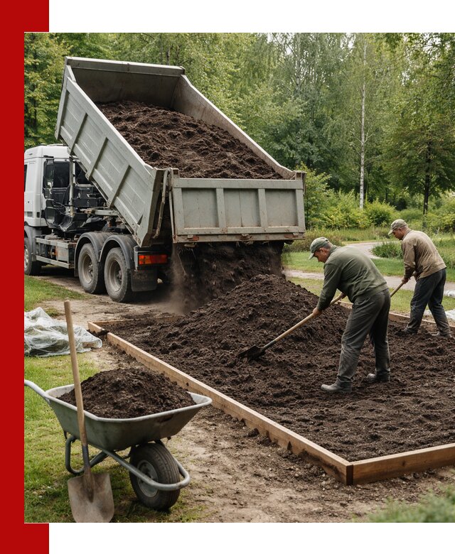 Доставка грунта для озеленения и благоустройства в Кузнецке
