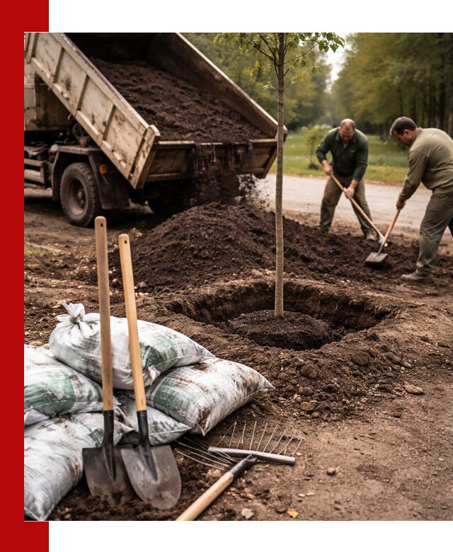 Грунт для посадки деревьев в Кузнецке — доставка и подготовка почвы