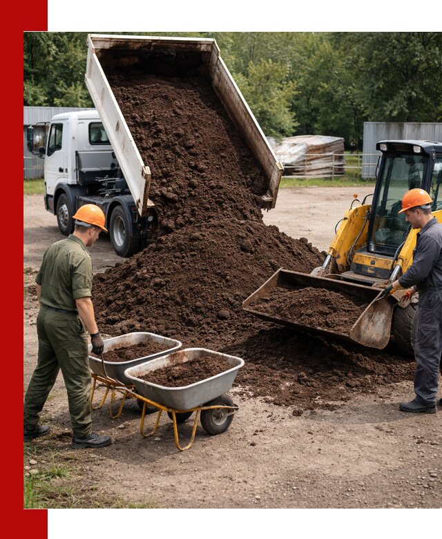 Доставка торфо-земляной смеси в Кузнецке для огорода и ландшафта