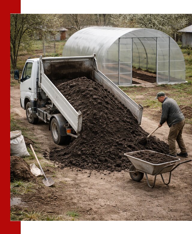 Чернозем для теплицы с доставкой в Кузнецке