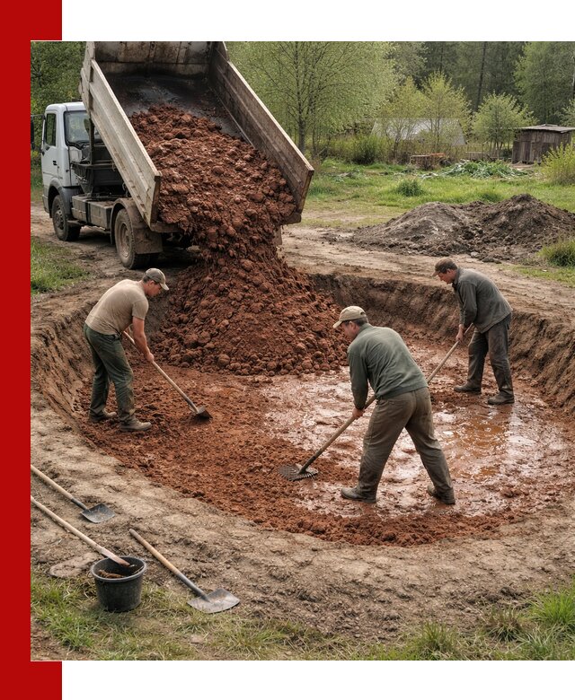 Купить качественную глину для пруда в Кузнецке