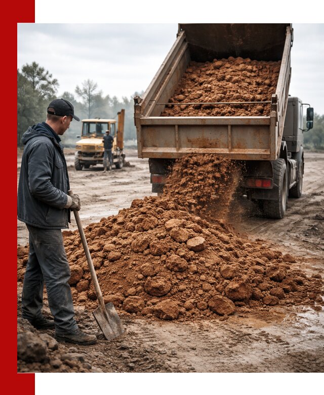 Глина для засыпки в Кузнецке с доставкой самосвалами
