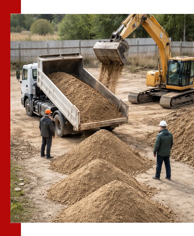 Доставка супеси вагонными и автопартиями в Кузнецке