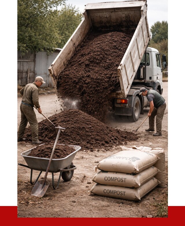 Купить компост в Кузнецке от 4378 р. за куб с доставкой | ПРОНЕРУДКнц