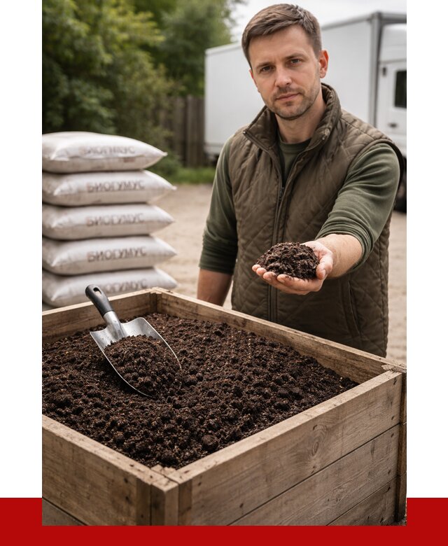 Купить биогумус в Кузнецке с доставкой от 8860 р. за куб | ПРОНЕРУДКнц