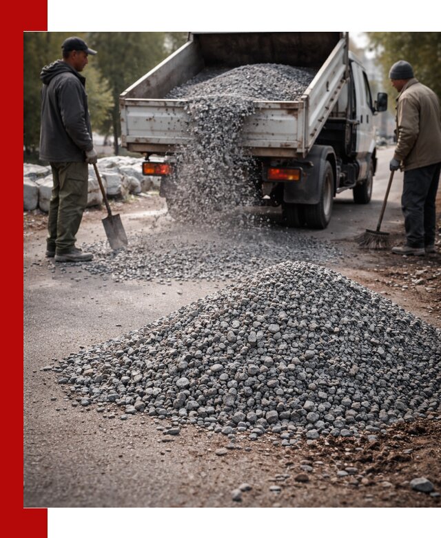 Гранитная крошка для посыпки дорог и тротуаров в Кузнецке