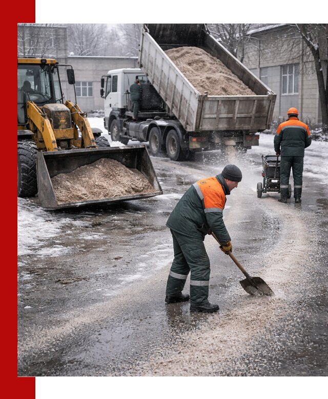 Реагент против гололеда с доставкой и нанесением в Кузнецке