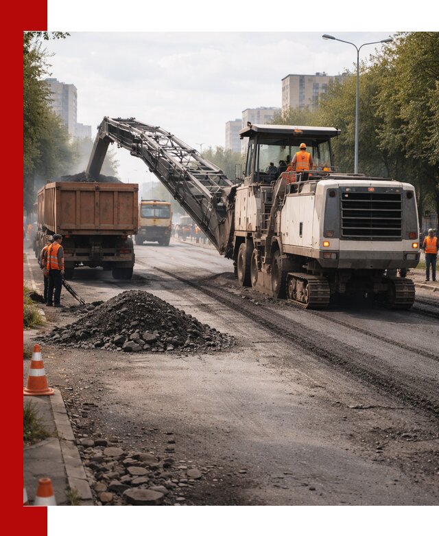 Фрезерованный асфальт в Кузнецке — удаление и вывоз старого покрытия