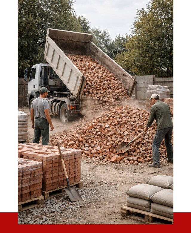 Бой кирпича в Кузнецке с доставкой от 4378 руб/куб | ПРОНЕРУДКнц