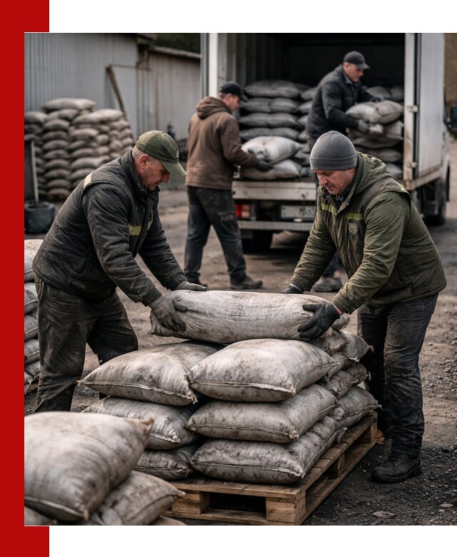 Доставка угля в мешках по выгодным ценам в Кузнецке