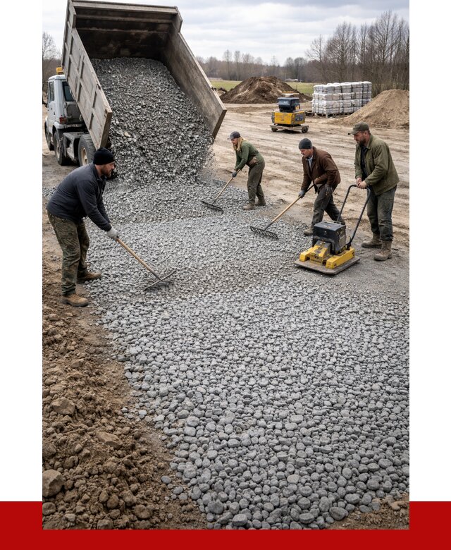 Устройство щебеночной подушки в Кузнецке от 4691 р. ПРОНЕРУДКнц